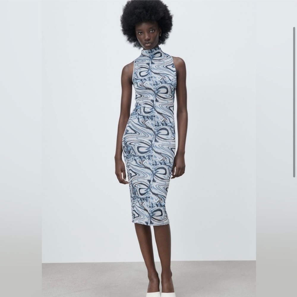 Zara Jacquard Dress NWOT
